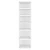 vidaXL Shoe Cabinet High Gloss White 27.5x27x102 cm Engineered Wood