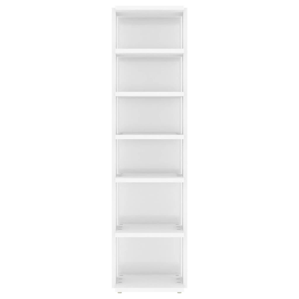 vidaXL Shoe Cabinet High Gloss White 27.5x27x102 cm Engineered Wood