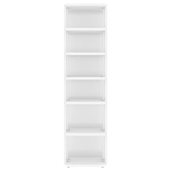 vidaXL Shoe Cabinet High Gloss White 27.5x27x102 cm Engineered Wood