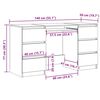 vidaXL Writing Desk White 140x50x77 cm Engineered Wood