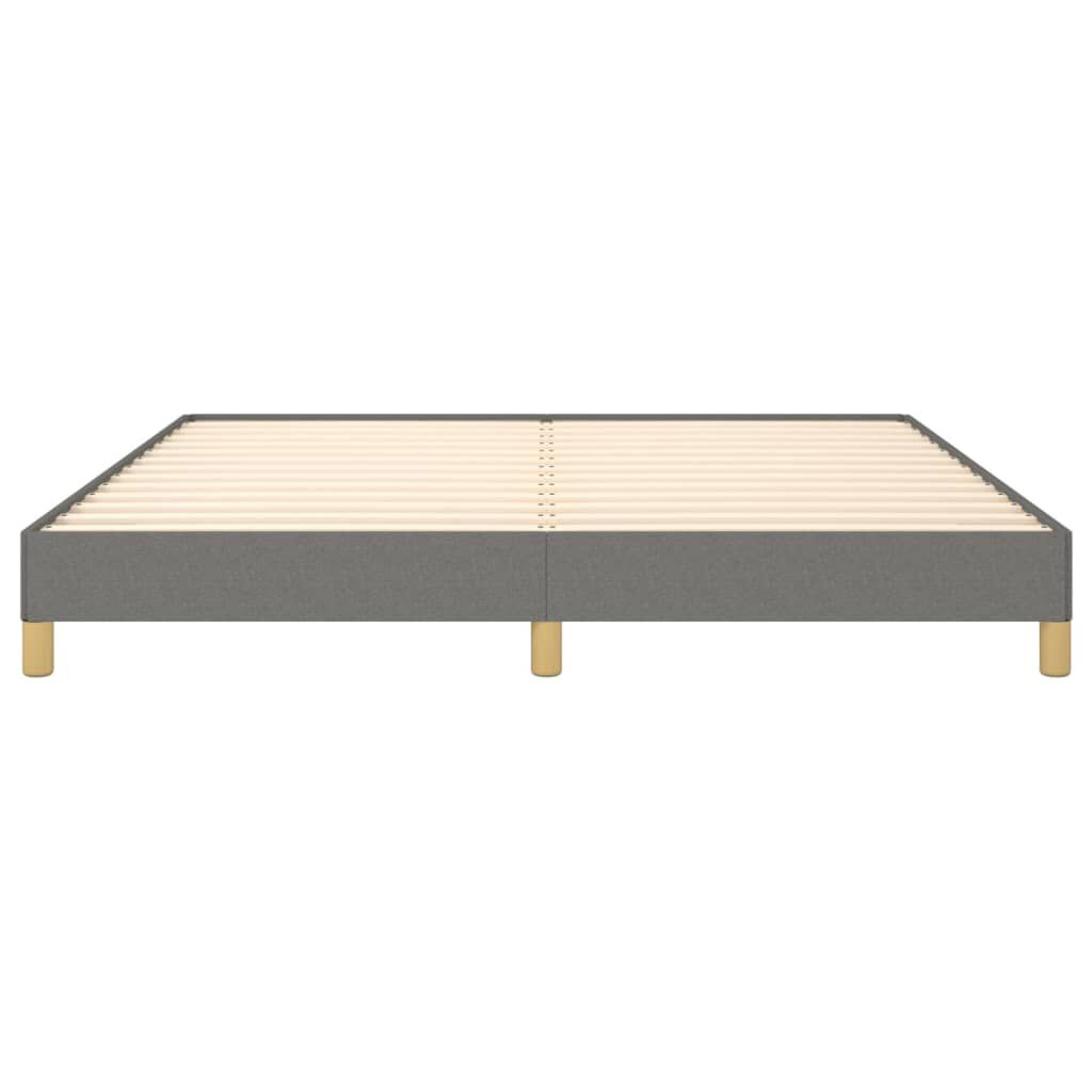 vidaXL Bed Frame without Mattress Dark Grey 180x200 cm Super King Fabric