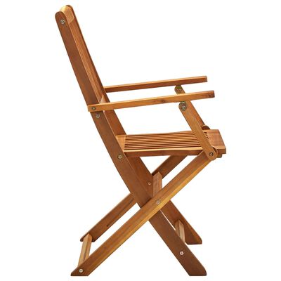 vidaXL Folding Outdoor Chairs 2 pcs Solid Acacia Wood, brown vidaXL Folding Outdoor Chairs 2 pcs Solid Acacia Wood