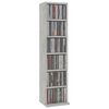 vidaXL CD Cabinet Concrete Grey 21x20x88 cm Engineered Wood