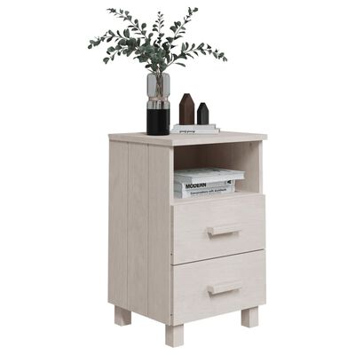 vidaXL Bedside Cabinet HAMAR White 40x35x62 cm Solid Wood Pine, white vidaXL Bedside Cabinet HAMAR White 40x35x62 cm Solid Wood Pine