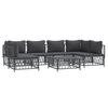 vidaXL 7 Piece Garden Lounge Set with Cushions Anthracite Steel