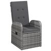 vidaXL 7 Piece Garden Dining Set with Cushions Grey