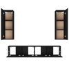 vidaXL 4 Piece TV Cabinet Set Black Engineered Wood