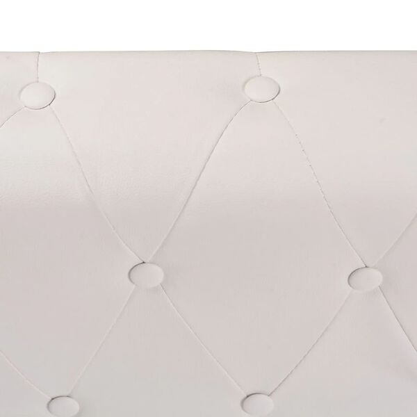 vidaXL Chesterfield Corner Sofa 5-Seater Artificial Leather White
