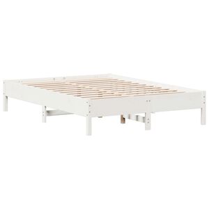vidaXL Bed Frame without Mattress White 140x200 cm Solid Wood Pine