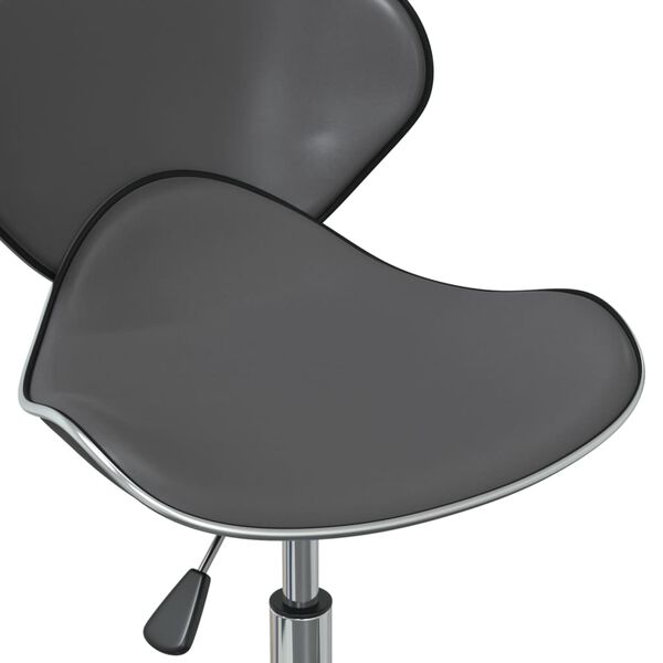 vidaXL Swivel Dining Chairs 2 pcs Grey Faux Leather