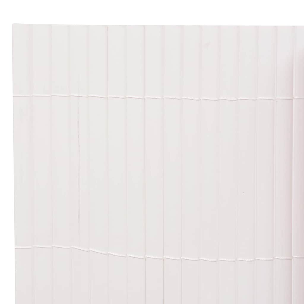 vidaXL Double-Sided Garden Fence 90x500 cm White