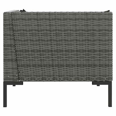 vidaXL Garden Sofas 2pcs with Cushions Half Round Poly Rattan,  vidaXL Garden Sofas 2pcs with Cushions Half Round Poly Rattan