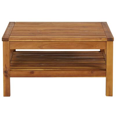 vidaXL Coffee Table 65x65x35 cm Solid Acacia Wood, cream white vidaXL Coffee Table 65x65x35 cm Solid Acacia Wood