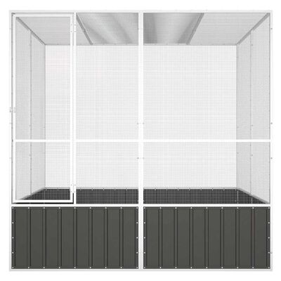 vidaXL Bird Cage Anthracite 213.5x217.5x211.5 cm Galvanised Steel, anthracite vidaXL Bird Cage Anthracite 213.5x217.5x211.5 cm Galvanised Steel