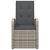 vidaXL Reclining Garden Chairs 2 pcs with Cushions Poly Rattan Grey