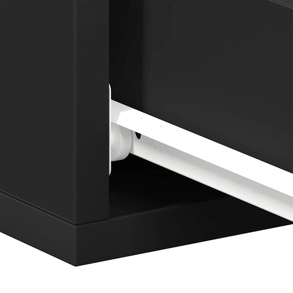 vidaXL Floating Nightstands 2 pcs Black 40x30x15 cm Engineered Wood