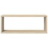 vidaXL Wall Cube Shelf 4 pcs Sonoma Oak 60x15x23 cm Engineered Wood