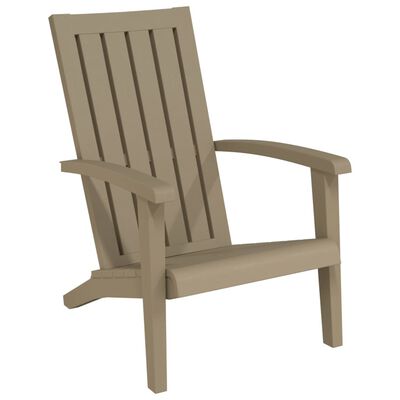 vidaXL Garden Adirondack Chair Light Brown Polypropylene, light brown vidaXL Garden Adirondack Chair Light Brown Polypropylene