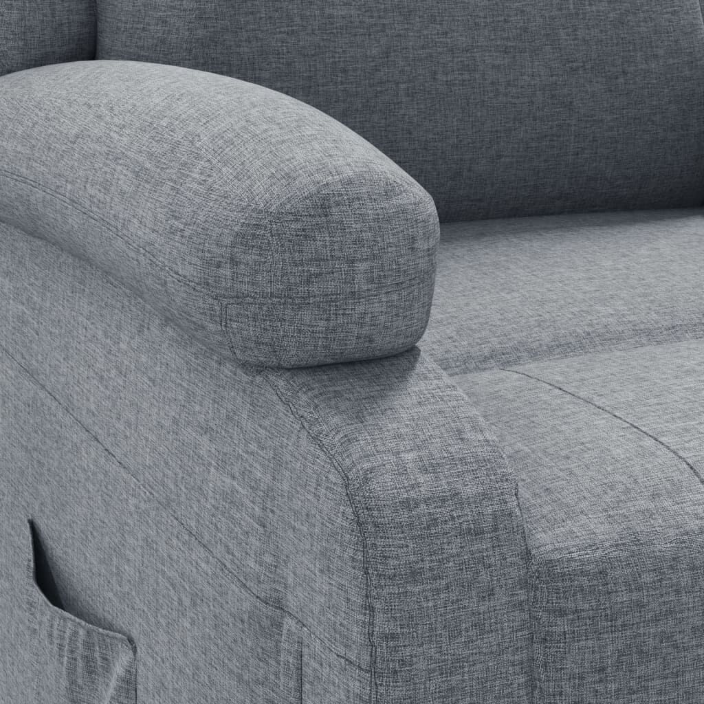 vidaXL Recliner Chair Light Grey Fabric