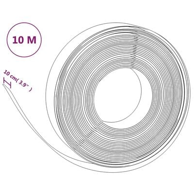 vidaXL Garden Edgings 5 pcs Grey 10 m 10 cm Polyethylene, grey vidaXL Garden Edgings 5 pcs Grey 10 m 10 cm Polyethylene