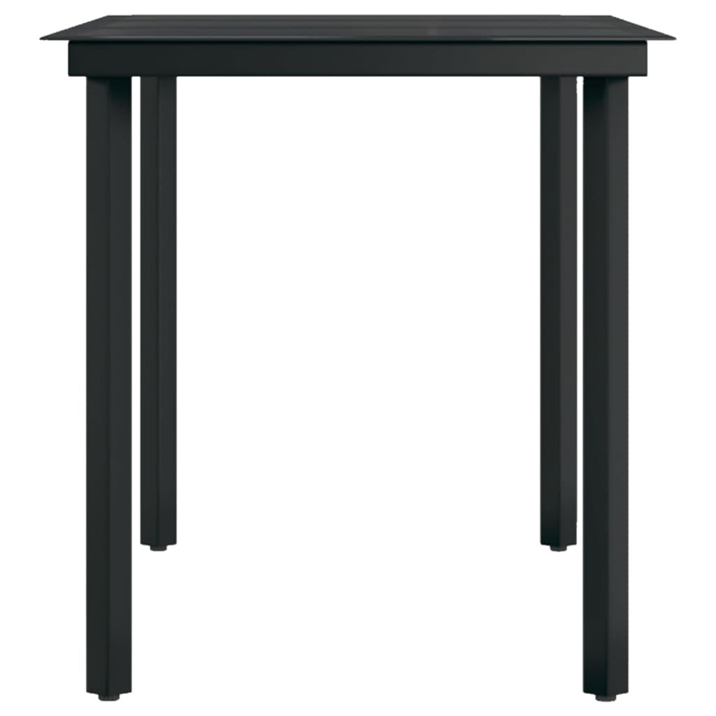 vidaXL 7 Piece Garden Dining Set with Cushions Black