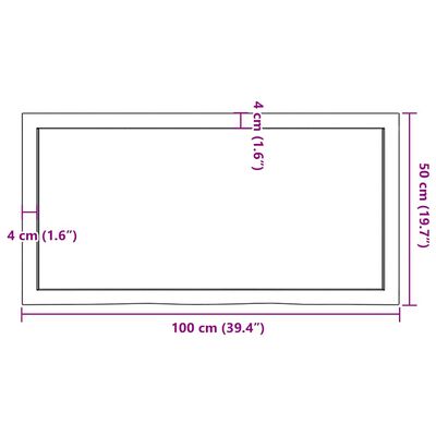 vidaXL Wall Shelf Light Brown 100x50x(2-4) cm Treated Solid Wood Oak, light brown vidaXL Wall Shelf Light Brown 100x50x(2-4) cm Treated Solid Wood Oak