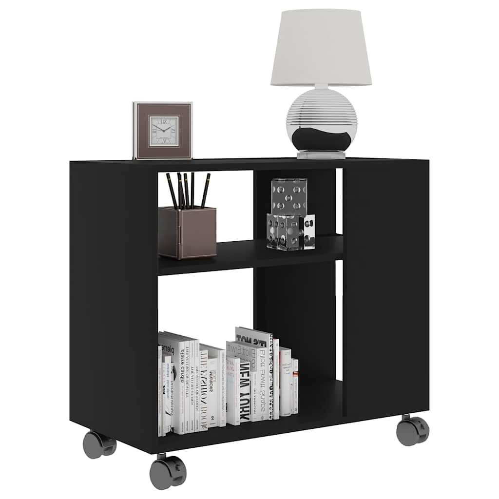 vidaXL Side Table Black 70x35x55 cm Engineered Wood