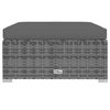vidaXL 10 Piece Garden Lounge Set with Cushions Poly Rattan Grey
