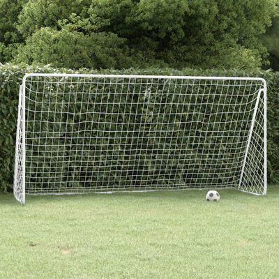 vidaXL Football Goal with Net White 366x122x182 cm Steel,  vidaXL Football Goal with Net White 366x122x182 cm Steel
