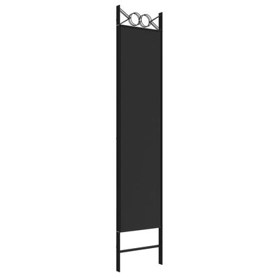 vidaXL 3-Panel Room Divider Black 120x200 cm Fabric, black vidaXL 3-Panel Room Divider Black 120x200 cm Fabric