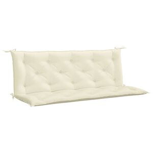 vidaXL Garden Bench Cushion Cream White 150x(50+50)x7cm Oxford Fabric