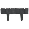 vidaXL Plastic Garden / Lawn Fence Stone Look 41 pcs 10 m