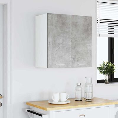 vidaXL Hanging Cabinet Concrete Grey 60x31x60 cm Engineered Wood, concrete grey vidaXL Hanging Cabinet Concrete Grey 60x31x60 cm Engineered Wood