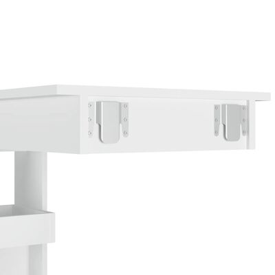 vidaXL Wall Bar Table White 102x45x103.5 cm Engineered Wood, white vidaXL Wall Bar Table White 102x45x103.5 cm Engineered Wood