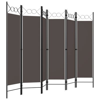 vidaXL 6-Panel Room Divider Anthracite 240x180 cm, anthracite vidaXL 6-Panel Room Divider Anthracite 240x180 cm
