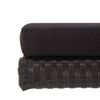 vidaXL Garden Bench with Cushions 176 cm Black Poly Rattan