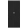 vidaXL Wardrobe Black 90x52x200 cm Engineered Wood