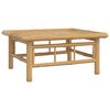 vidaXL 3 Piece Garden Lounge Set with Cream White Cushions Bamboo