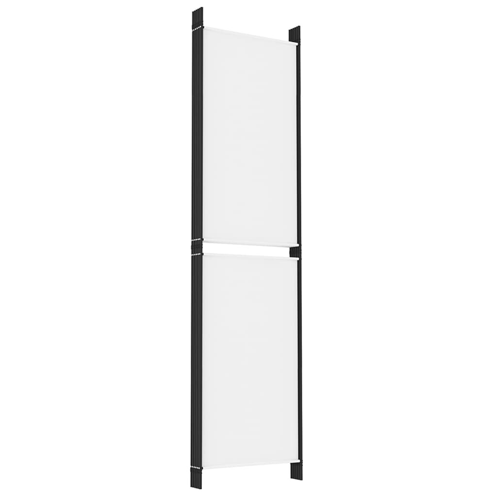 vidaXL 6-Panel Room Divider White 300x200 cm Fabric