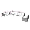 vidaXL 8 Piece Garden Lounge Set with Cushions Poly Rattan Dark Grey