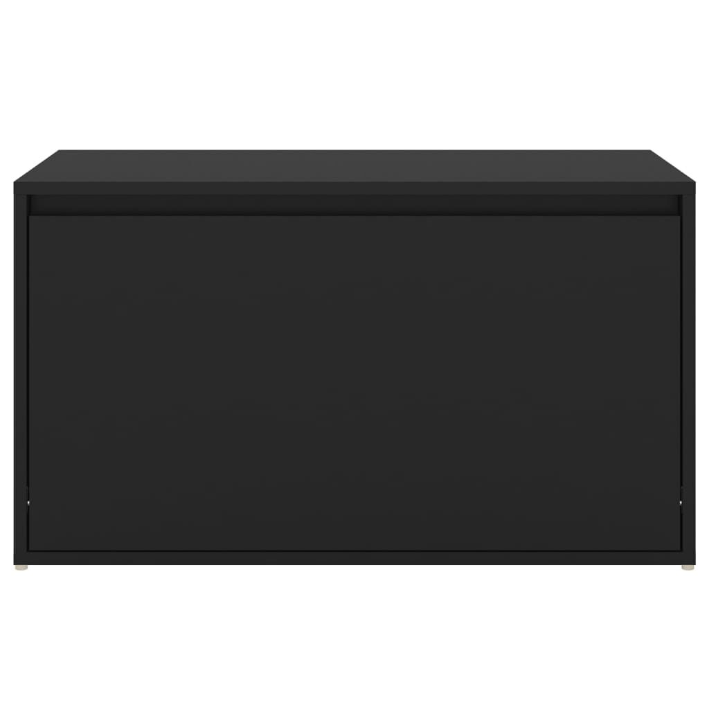 vidaXL Hall Bench 80x40x45 cm Black Engineered Wood