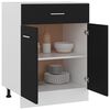 vidaXL Drawer Bottom Cabinet Lyon Black 60x46x81.5 cm Engineered Wood