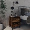 vidaXL Bed Cabinets with Metal Legs 2 pcs Smoked Oak 40x35x50 cm