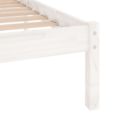 vidaXL Bed Frame without Mattress White Solid Wood 120x200 cm, white vidaXL Bed Frame without Mattress White Solid Wood 120x200 cm