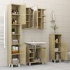 vidaXL Bathroom Mirror Cabinet Sonoma Oak 80x20.5x64 cm Engineered Wood