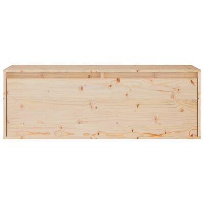 vidaXL Wall Cabinet 100x30x35 cm Solid Wood Pine