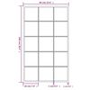 vidaXL Wall Mirrors 6 pcs Black 100x60 cm Metal