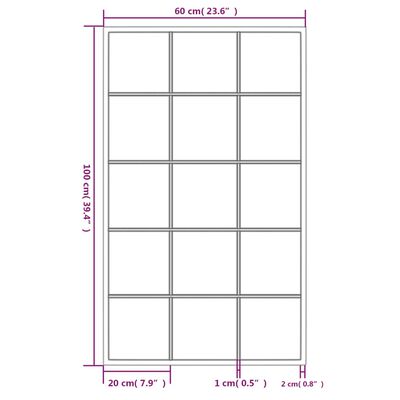 vidaXL Wall Mirrors 6 pcs Black 100x60 cm Metal,  vidaXL Wall Mirrors 6 pcs Black 100x60 cm Metal