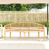 vidaXL Banana Bench 200 cm Solid Teak Wood