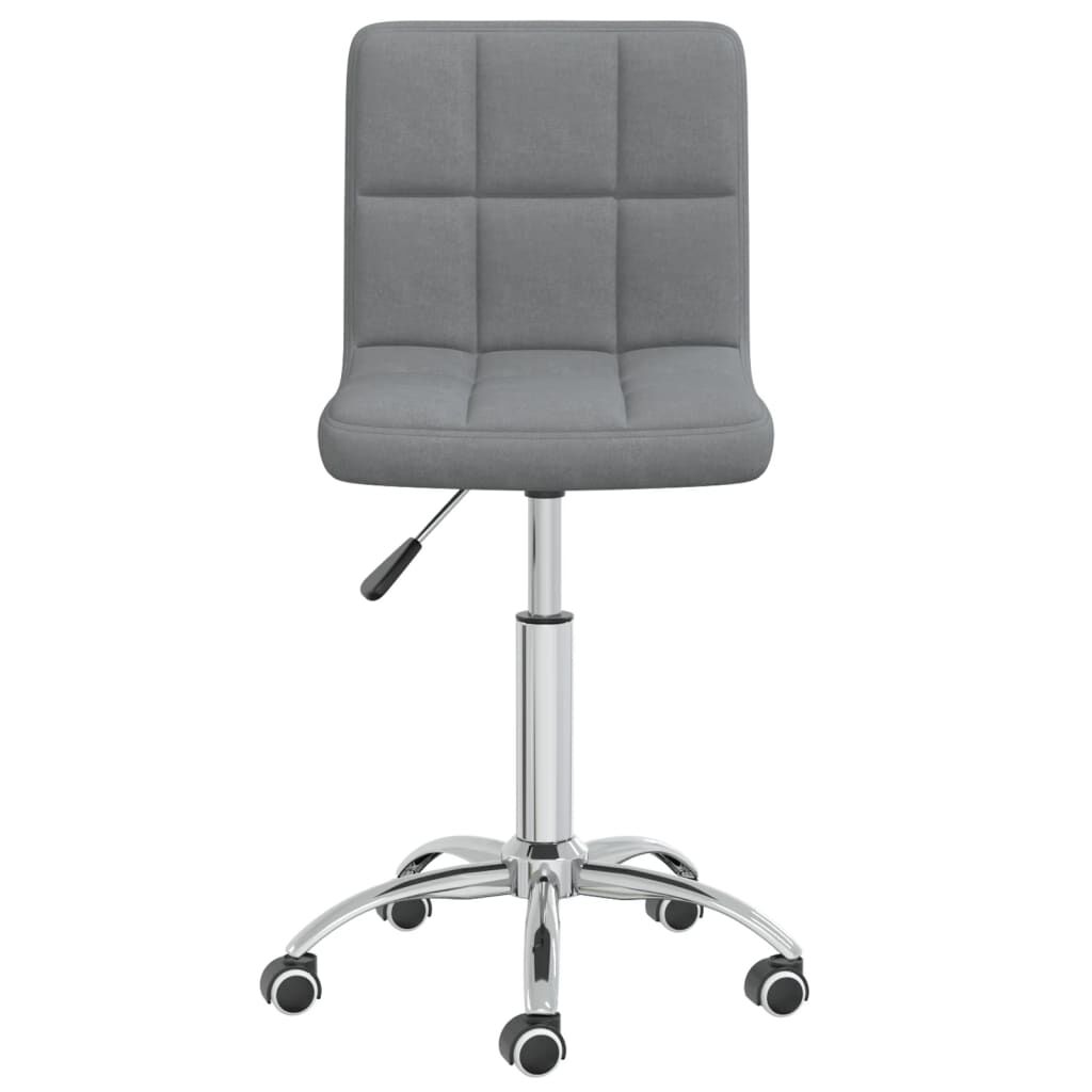 vidaXL Swivel Office Chair Light Grey Fabric